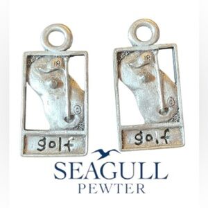 Golf Lovers Seagull Pewter Accent Charm Made in Pugwash, Nova Scotia